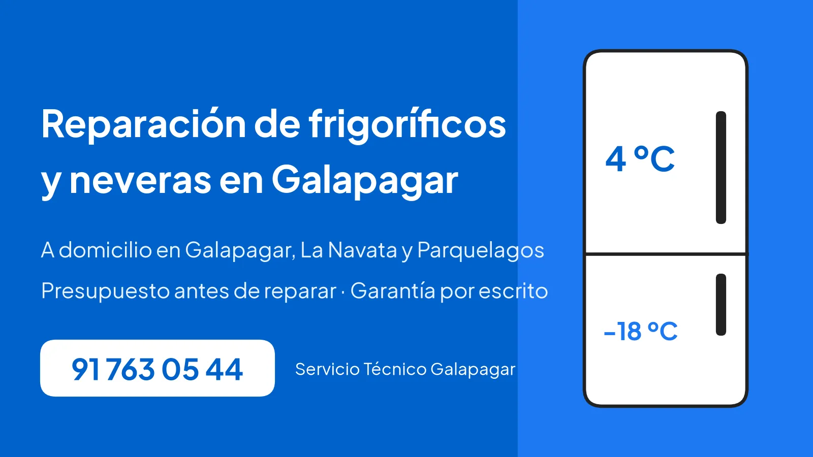 Reparación de frigoríficos y neveras a domicilio en Galapagar, La Navata y Parquelagos